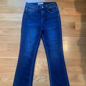 VERVET Little Sunshine High Rise Mini Flare, size 27, never worn